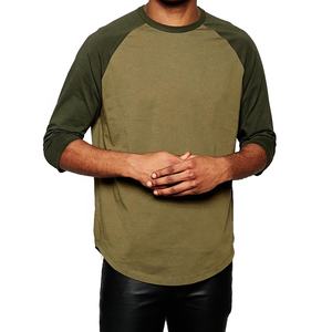 2022 Vintage <b>Men's</b> Long Sleeve Outdoor <b>T</b>-<b>Shirts</b> <b>Raglan</b> Quarter for Polo Collar Plain Logo Plus Size Casual Design Bangladesh - Product Image 1