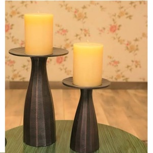 Antique Finishing Customized Size Metal <b>Set</b> of 2 <b>Candle</b> Holder Handmade Decorative <b>Candle</b> Holder Tabletop Decor Stand - Product Image 1