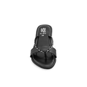 Black Casual CL1812 Chappal Turned Tool para calzado cómodo - Product Image 1