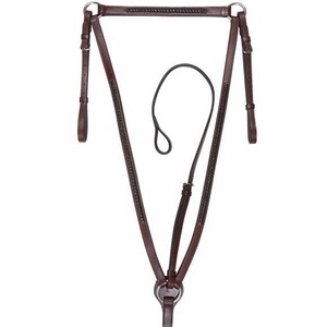 Pechopetral de cuero genuino para caballo, ajustable, tipo martingala, accesorio elevado para montura, para competición y exhibición, aparejos de cuero para caballo - Product Image 3