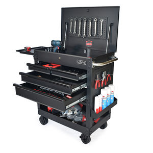 Carro de Utilidad de 84 cm con 4 Cajones, Capacidad de Carga de 320 kg, Rieles con Rodamientos de Bolas, Certificado OEM ISO9001, Acero con Recubrimiento en Polvo para Almacén - Product Image 3