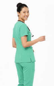 Conjunto de Uniforme Médico para Mujer: Blusa con Broches Laterales y Pantalones a Juego, Precio al por Mayor para Hospitales y Clínicas, Pedidos al por Mayor - Product Image 4