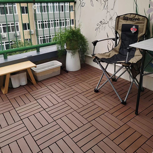 Outdoor Interlocking Patio Flooring Balcony Wood Grain <b>Plastic</b> Splicing Floor - Product Image 4
