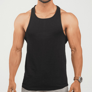 Débardeur Homme Coupe Boxy Courte en Coton Côtelé à Séchage Rapide avec Logo Personnalisé – Idéal Sport & Gym – Été - Product Image 1