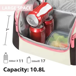 Women's Large Capacity Portable Cooler Bag Custom Designed Aluminum Foil Thermal Lunch Bag Made of Durable Polyester - Product Image 5