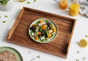 Serving Food <b>Tray</b> Wooden Serving <b>Tray</b> Minimalist Design for Dining Tableware Kitchen Storage <b>Tray</b> <b>Snack</b> <b>Tray</b> for Party - Product Image 1
