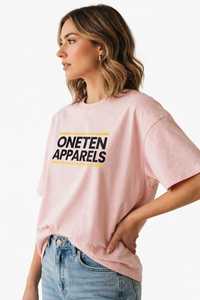 เสื้อยืดผู้หญิงฤดูร้อน สีกรมท่า ผ้าฝ้ายนุ่ม สวมใส่สบาย แขนสั้น ระบายอากาศได้ดี คุณภาพสูง ปรับแต่งได้ คอกลม ไหล่ตก ทรงหลวม - Product Image 2