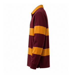 Chemises de rugby décontractées en tricot respirant à manches longues, impression numérique, coton et lin, uniformes d'équipe OEM, exportation directe usine - Product Image 3