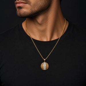 Namivaa Vmg364 Breloques Rondes en Or Jaune 18 carats à Taille Brillante pour Hommes, Bijoux Géométriques Poli Miroir pour Usage Quotidien et Cadeau de Fête - Product Image 1