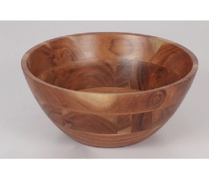 ชามสลัดไม้เนื้อแข็งอะคาเซียยอดนิยม ปลอดภัยสำหรับอาหาร ออร์แกนิค ชามไม้ขนาดใหญ่ ภาชนะบนโต๊ะอาหาร อุปกรณ์ครัว ชามเสิร์ฟ สำหรับใช้ในครัวเรือน - Product Image 6