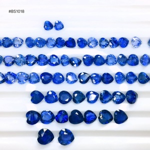 Zafiro Azul Natural Certificado de la Mejor Calidad, Forma de Corazón, Calentado, Ceilán, 6.5mm, 2 Piezas, 2.44ct, Gemas Sueltas para Joyería de Anillo - Product Image 3