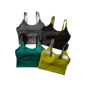 Débardeur de course dos nu pour femme, tendance, à bretelles non réglables, une pièce, équipement de sport, maintien élevé, respirant, pour la gym - Product Image 1