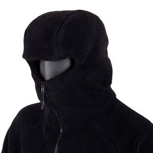 Veste polaire tendance d'hiver avec capuche ninja, manteau décontracté chaud en molleton Sherpa épais personnalisé, vestes zippées pour hommes - Product Image 3