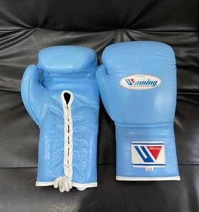 Ensemble de sparring de boxe professionnel personnalisé bleu ciel, en cuir de vachette véritable, pour la boxe et la salle de sport - Product Image 2