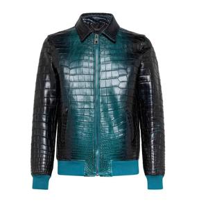 Veste en cuir véritable de qualité supérieure pour homme 2026, style rétro, logo frontal en option, grande taille, imperméable, effet peau de crocodile - Product Image 6