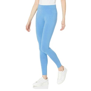 Leggings Deportivos Sólidos Vintage, Leggings Push-Up para Mujer, Cintura Media, Algodón/Fibra de Bambú, Antibacterianos, Transpirables - Product Image 1