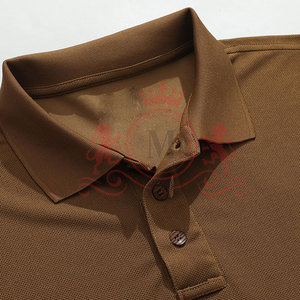 Polo Marron Café Confort Supérieur Tissu Doux Premium Respirant Manches Courtes Vêtement Quotidien Moderne - Product Image 2