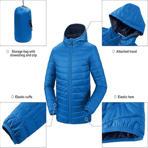 Bubble <b>Jacket</b> <b>Men</b> Winter Thick Heavy Puffer <b>Jacket</b> Stand Collar 100% Nylon Material - Product Image 6