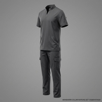 Conjuntos de Uniformes Médicos Más Vendidos con Bolsillos, 100% Algodón Spandex de Alta Calidad, Detección de Agujas, Unisex, Uniformes de Hospital de Verano