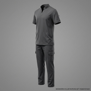 Meilleures ventes : Ensembles d'uniformes médicaux pour infirmières avec poches, tenues d'hôpital d'été - Product Image 3