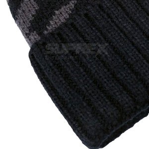 Eco Friendly 100% <b>Wool</b> Knitted <b>Beanie</b> <b>Hat</b> High Quality Soft Warm Common Adjustable Unisex Bulk - Product Image 4
