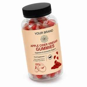 Gummies de vinaigre de cidre de pomme premium, saveur naturelle de fruits, texture moelleuse, contenant scellé, complément alimentaire - Product Image 2