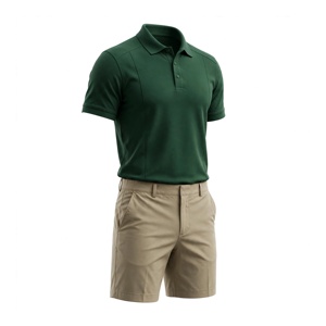 Shorts Bermuda décontractés pour hommes en coton Oxford tricoté, couleur unie, taille mi-haute, respirants, avec bande latérale et poches élastiques à la taille - Product Image 4