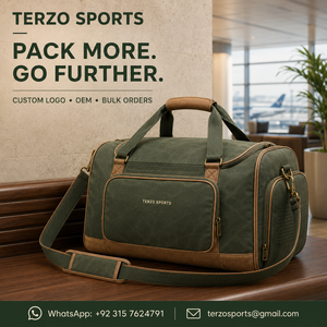 Sac de voyage vintage vert personnalisé avec logo, compartiment à chaussures, grande capacité, en toile cirée, idéal pour la gym – Vente en gros, Meilleures ventes - Product Image 6