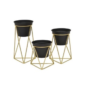 Ensemble de trois jardinières métalliques tendance pour l'extérieur, la ferme, le jardin, l'entrée, la décoration de mariage, fabriquées à la main, taille personnalisable - Product Image 1