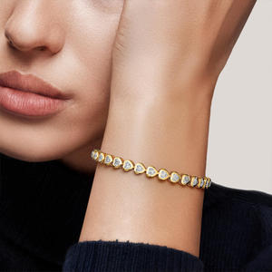 Brazalete de Diamantes con Engaste Completo de Dientes Compartidos - Product Image 5