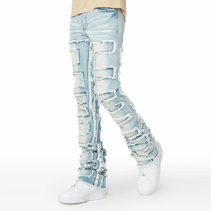 New Stylish Men's <b>Button</b> And Zipper Closure Denim <b>Jeans</b> Pants Wholesale Price Premium Quality Also Pockets Custom <b>Jeans</b> Pants - Product Image 2