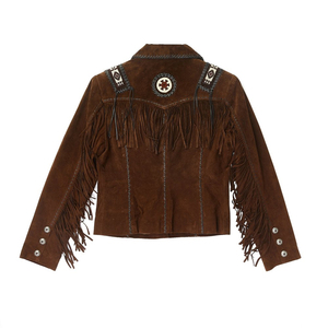 Western Fringe Leather <b>Jacket</b> Women Boho <b>Suede</b> Tassel Coat Fashion Outerwear Custom Motorcycle <b>Biker</b> Wholesale Wholesale - Product Image 1