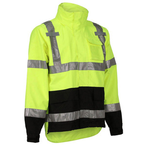 เสื้อแจ็คเก็ตสะท้อนแสงสำหรับผู้ชาย ขายส่ง ราคาถูก ระบายอากาศได้ดี MOQ ต่ำ เสื้อแจ็คเก็ตนิรภัยแบบมองเห็นได้ชัดเจน - Product Image 5