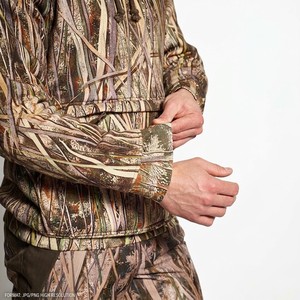Sudadera con Capucha de Camuflaje para Hombre, Cortavientos, Manga Larga, con Cordón Ajustable, Tejido Softshell, Absorbe la Humedad, Poliéster, para Caza, Invierno - Product Image 4
