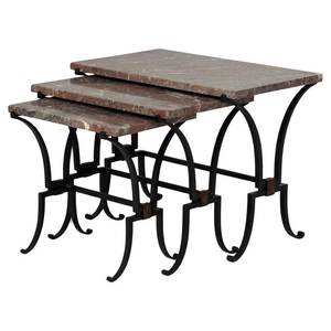 Elegant Iron Nesting Table With Modern Metallic Finish For Contemporary Coffee Table Decoration Ideas - Product Image 3