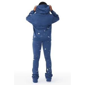 Pantalones de chándal acampanados con lavado ácido 2024 y Sudadera con capucha para mujer, joggers informales de invierno de dos piezas con conjuntos de prendas de vestir exteriores de diseño apilado - Product Image 3