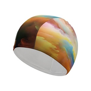Bonnet de bain unisexe respirant en maille couleur unie avec double poignée, ajustement élastique et imperméable - Product Image 5