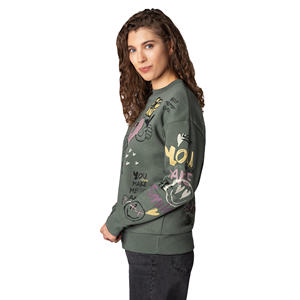 Sudadera Personalizada Unisex de Invierno con Estampado, Logotipo, Algodón de Alta Calidad, Cuello Redondo, Ecológica y Transpirable para Mujer - Product Image 2