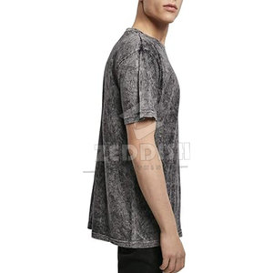 T-shirt respirant et léger pour homme, délavé à l'acide, uni, en gros, en stock - Product Image 5