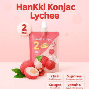 Lichi sabor adulto Konjac Jelly Gummy con pescado colágeno vitamina C bajo en azúcar bajo en calorías bocadillo saludable - Product Image 3