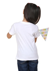 เสื้อยืดคอกลมสำหรับเด็กผู้หญิงผ้าฝ้าย100% ใหม่มาแรงวิธีการพิมพ์ที่แตกต่างกันและวัสดุในมือ - Product Image 4