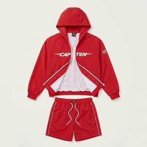 Custom Unisex Polyester Windbreaker Two Piece Set Lightweight Full Sleeve <b>Zip</b>-<b>Up</b> <b>Jacket</b>&Shorts Regular Fit Streetwear Tracksute - Product Image 5