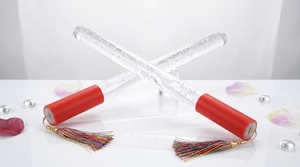 Premium Multi Color Light Up Lighting <b>Dandiya</b> <b>Sticks</b> with Bubble LED Effect Silk Tassels and Modern Handle Design for Garba Danc - Product Image 6