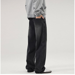 Pantalones Vaqueros Anchos de Estilo Urbano para Hombre, Pantalones de Mezclilla Holgados de Gran Tamaño, Ropa Casual Vintage de Moda - Product Image 5