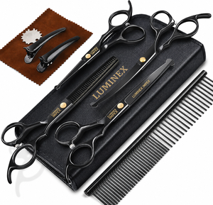 Premium Pet Grooming <b>Scissors</b> Set – Made from High-Quality Stainless Steel, Professional <b>Dog</b> & Cat Hair Cutting Kit with Case - Product Image 6