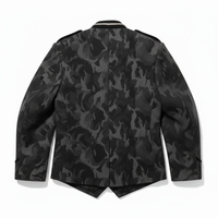 Veste doublette écossaise unisexe Premium MEGAMAPLE IMA-MCU-001 - Noire, uniforme tactique de bagarreur et de tambourier, protection intégrée