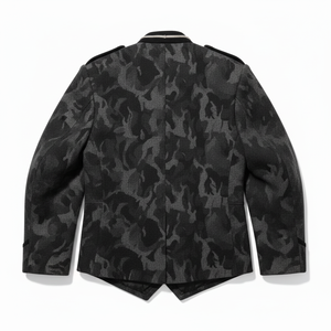 Veste doublette écossaise unisexe Premium MEGAMAPLE IMA-MCU-001 - Noire, uniforme tactique de bagarreur et de tambourier, protection intégrée - Product Image 2
