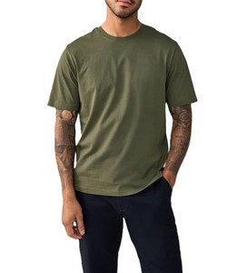 T-shirts noirs personnalisés pour hommes, manches courtes, col rond, 100 % coton, logo frontal, style formel, coupe ample, anti-boulochage, pour l'été - Product Image 6