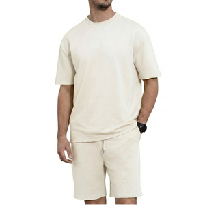 Conjunto de Camiseta y Pantalones Cortos de Algodón para Hombre, Conjunto Personalizado de Camiseta y Pantalones Cortos para Hombre, Camisetas de 2 Piezas - Product Image 4