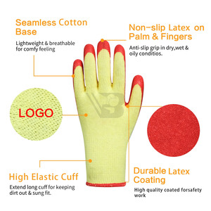 2026 Wholesale Work <b>Gloves</b> Men Guante Personal Hand Protective Green Safety Coated <b>Gloves</b> Construction - Product Image 4